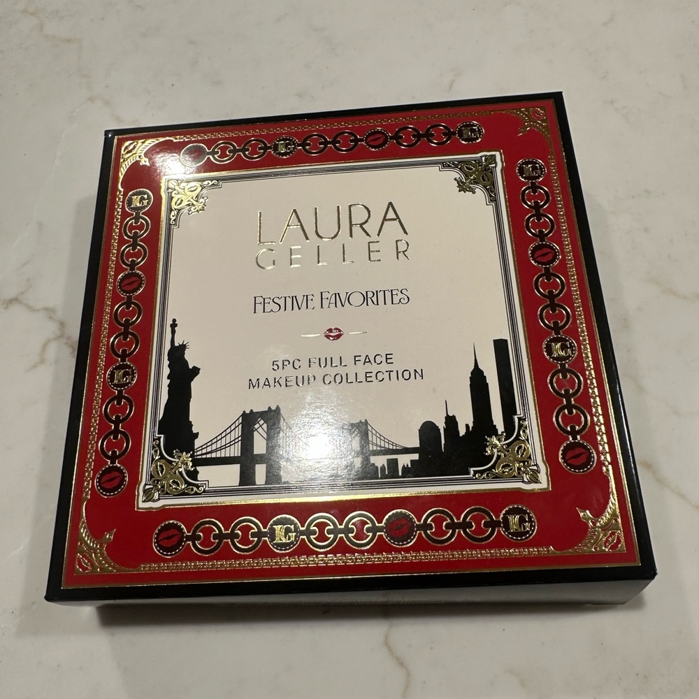 Laura Geller Festive Makeup Set with Red and Gold Accents